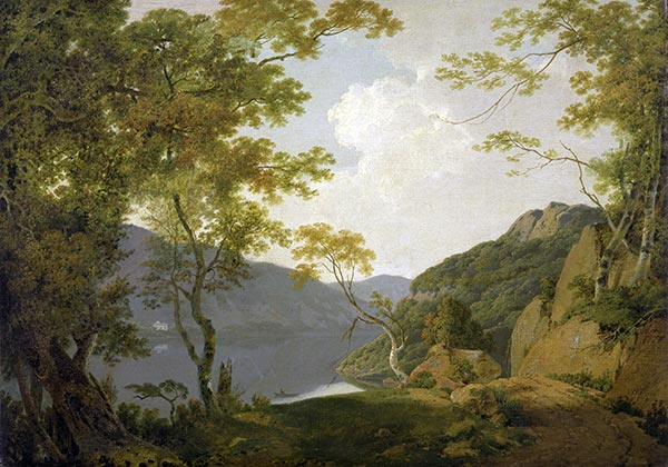 Lake Scene, 1790 | Wright of Derby | Giclée Canvas Print