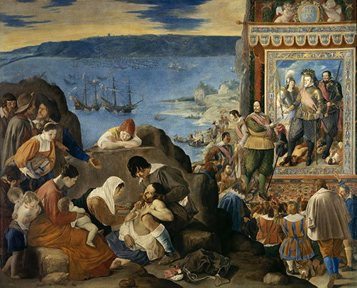 Die Rückeroberung von Bahía, c.1634/35 | Juan Bautista Maino | Giclée Leinwand Kunstdruck