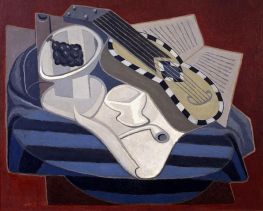 Gitarre mit Intarsien, 1925 von Juan Gris | Kunstdruck