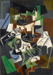 Fruit Bowl, Pipe and Journal | Juan Gris | Painting Reproduction