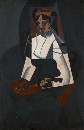 Woman with Mandolin (after Corot) | Juan Gris | Painting Reproduction