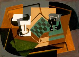 Schachbrett, Glas und Schale | Juan Gris | Gemälde Reproduktion