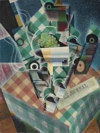 Still Life with Checked Tablecloth | Juan Gris | Painting Reproduction