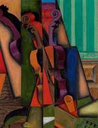 Geige und Gitarre, 1913 von Juan Gris | Leinwand Kunstdruck