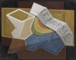 Die Melonenscheibe, 1926 von Juan Gris | Leinwand Kunstdruck