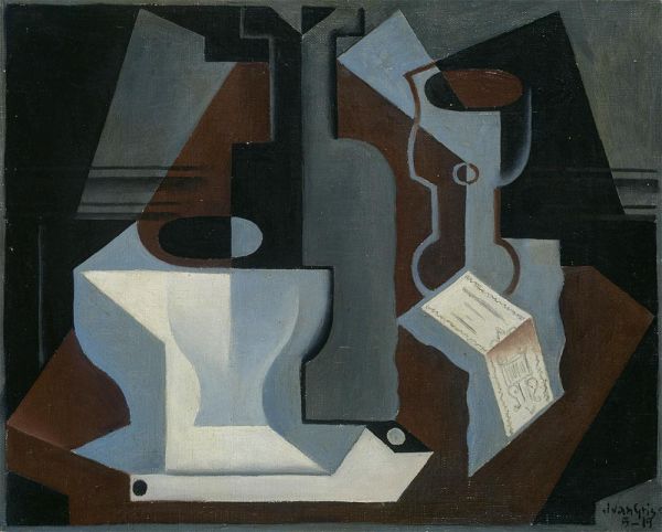 Karaffe, Schale und Glas, 1919 | Juan Gris | Giclée Leinwand Kunstdruck