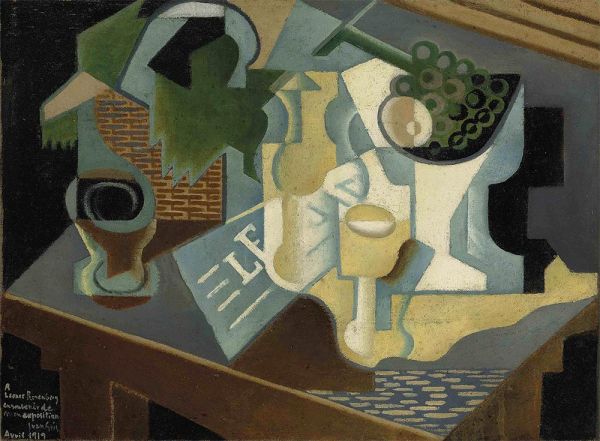 Juan Gris | Table in Front of the Building, 1919 | Giclée Canvas Print