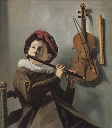 The Young Flute Player, c.1630/35 von Judith Leyster | Leinwand Kunstdruck