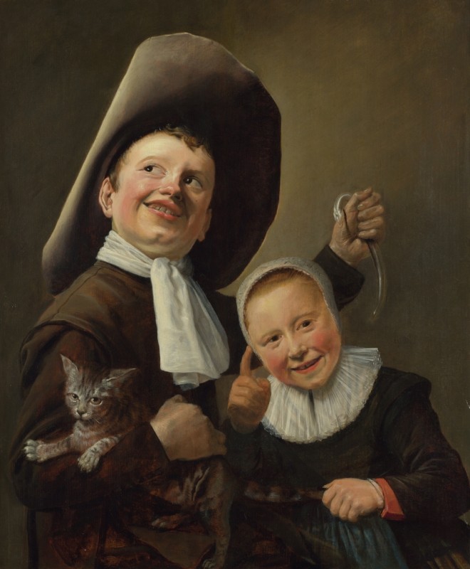 A Boy and a Girl with a Cat and an Eel, 1635 | Judith Leyster | Giclée Canvas Print