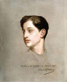 Portrait of the Imperial Prince, 1870 von Jules Joseph Lefebvre | Leinwand Kunstdruck