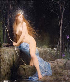 Diana, 1879 von Jules Joseph Lefebvre | Leinwand Kunstdruck