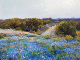 Bluebonnets at Late Afternoon, 1917 by Julian Onderdonk | Canvas Print
