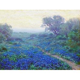 Bluebonnets at Sunrise - Julian Onderdonk