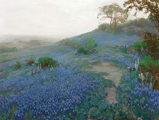 Blue Bonnet Field, Early Morning, San Antonio, Texas, 1914 | Julian Onderdonk | Giclée Canvas Print