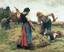 Haymaking, 1880 von Julien Dupre | Leinwand Kunstdruck