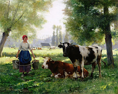Julien Dupre | The Milk Girl, n.d. | Giclée Canvas Print