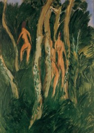 Drei Akte unter Bäumen, 1913 | Ernst Ludwig Kirchner