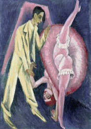 Tanzpaar, 1914 von Ernst Ludwig Kirchner | Leinwand-Kunstdruck