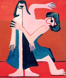 Maskentanz, 1928 von Ernst Ludwig Kirchner | Leinwand-Kunstdruck