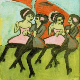 Panamatänzerinnen, 1910 von Ernst Ludwig Kirchner | Leinwand-Kunstdruck