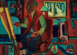 Dutchman in his studio – Jan Wiegers, 1924 by Ernst Ludwig Kirchner | Canvas Print