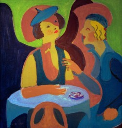 Two Ladies in a Cafe, 1927 by Ernst Ludwig Kirchner | Canvas Print