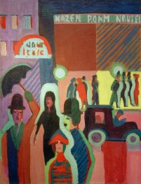 Kaufhaus in the Regen, 1926 by Ernst Ludwig Kirchner | Canvas Print