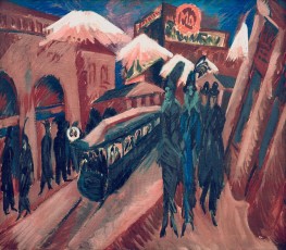 Leipziger Street with elektrischer Bahn, 1914 by Ernst Ludwig Kirchner | Canvas Print