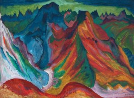 The Berge Weissfluh and Schafgrind, 1921 by Ernst Ludwig Kirchner | Canvas Print