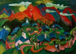 Rückkehr der Tiere, Stafelalp, 1919 von Ernst Ludwig Kirchner | Leinwand-Kunstdruck