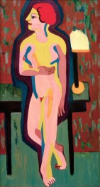 Red-Haired Naked Woman, 1925 by Ernst Ludwig Kirchner | Canvas Print