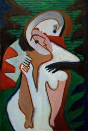 Lovers – The Kiss, 1930 by Ernst Ludwig Kirchner | Canvas Print