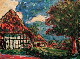 Houses on Fehmarn, 1908 by Ernst Ludwig Kirchner | Canvas Print
