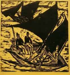 Segelboote near Fehmarn, 1914 by Ernst Ludwig Kirchner | Paper Art Print