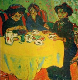 Ladies Having Coffee, 1908 by Ernst Ludwig Kirchner | Canvas Print