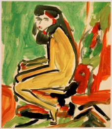 Seated Fränzi with White Face, 1910 by Ernst Ludwig Kirchner | Canvas Print
