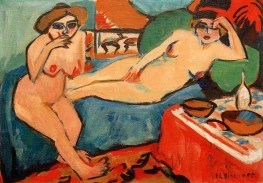 Two Nudes on Blue Sofa, 1920 | Ernst Ludwig Kirchner