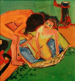 Zwei Akte mit Badewanne und Ofen, 1911 | Ernst Ludwig Kirchner