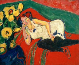 Reclining Woman in White Shirt, 1909 | Ernst Ludwig Kirchner