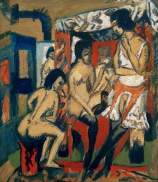 Nudes in the Studio, 1912 by Ernst Ludwig Kirchner | Canvas Print