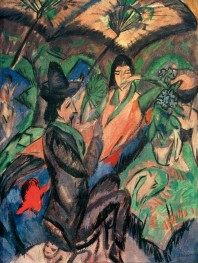 Paar under Papanschirm, 1913 by Ernst Ludwig Kirchner | Canvas Print