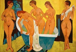 Bathing Women, 1915 by Ernst Ludwig Kirchner | Canvas Print