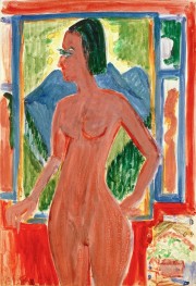 Naked Woman at the Window, 1922 by Ernst Ludwig Kirchner | Paper Art Print