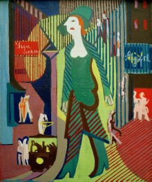 Woman Crossing the Road at Night, 1928 | Ernst Ludwig Kirchner