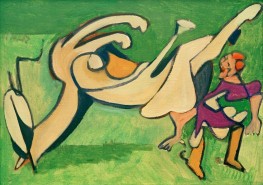 Female Rider with Fallen Horse, 1928 by Ernst Ludwig Kirchner | Canvas Print