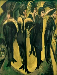 Five women on the street, 1913 by Ernst Ludwig Kirchner | Canvas Print