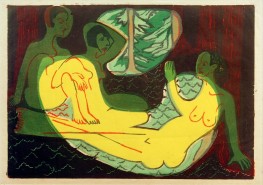 Three Nudes in the Forest, 1933 by Ernst Ludwig Kirchner | Paper Art Print