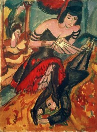Pantomime Reimann: The Revenge of the Dancer, 1912 by Ernst Ludwig Kirchner | Canvas Print