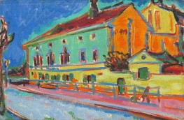 Houses in Dresden, 1910 by Ernst Ludwig Kirchner | Canvas Print