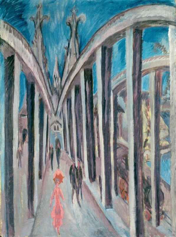 Rheinbrücke, 1914 | Ernst Ludwig Kirchner | Giclée Leinwand-Kunstdruck